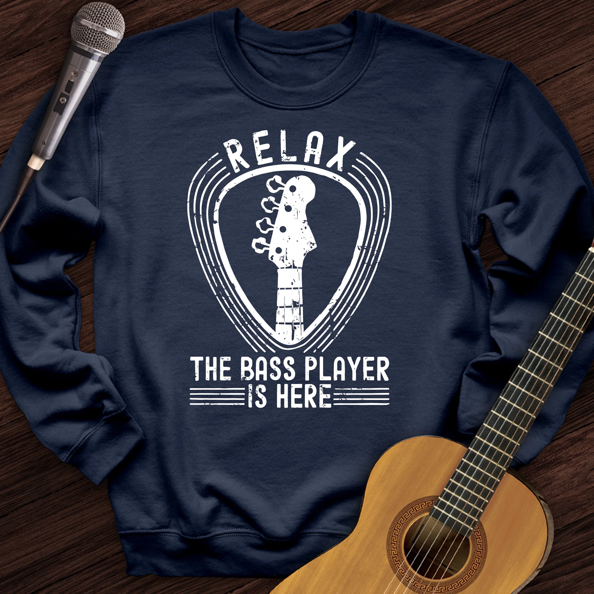 Relax The Bass Player Is Here Crewneck