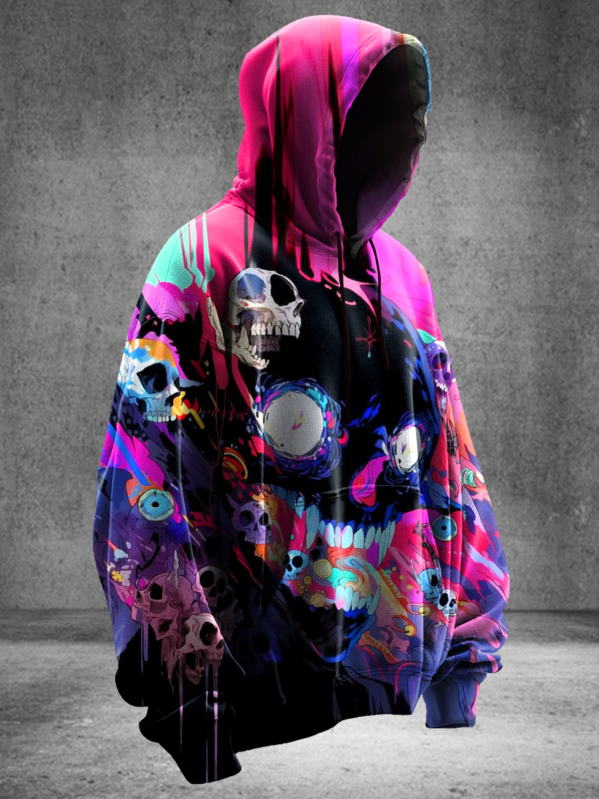 Cool Skull Dark Fantacy Vintage Art Print Casual Sweatshirt