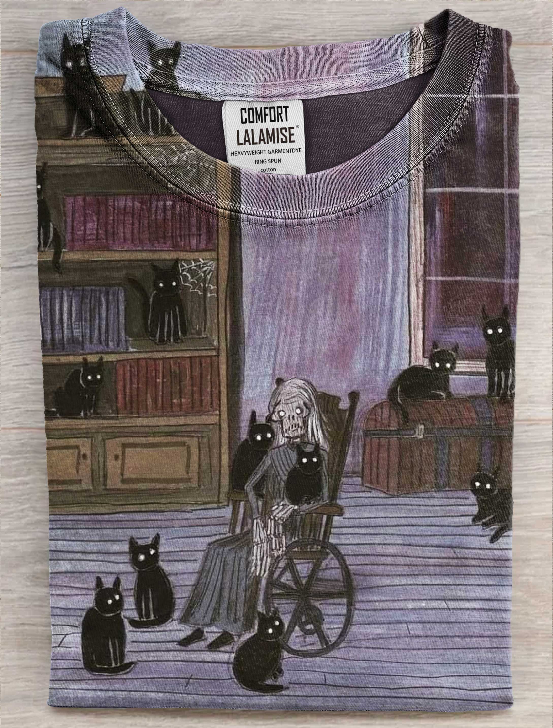 Cat Casaul Art Print Short Sleeve T-shirt