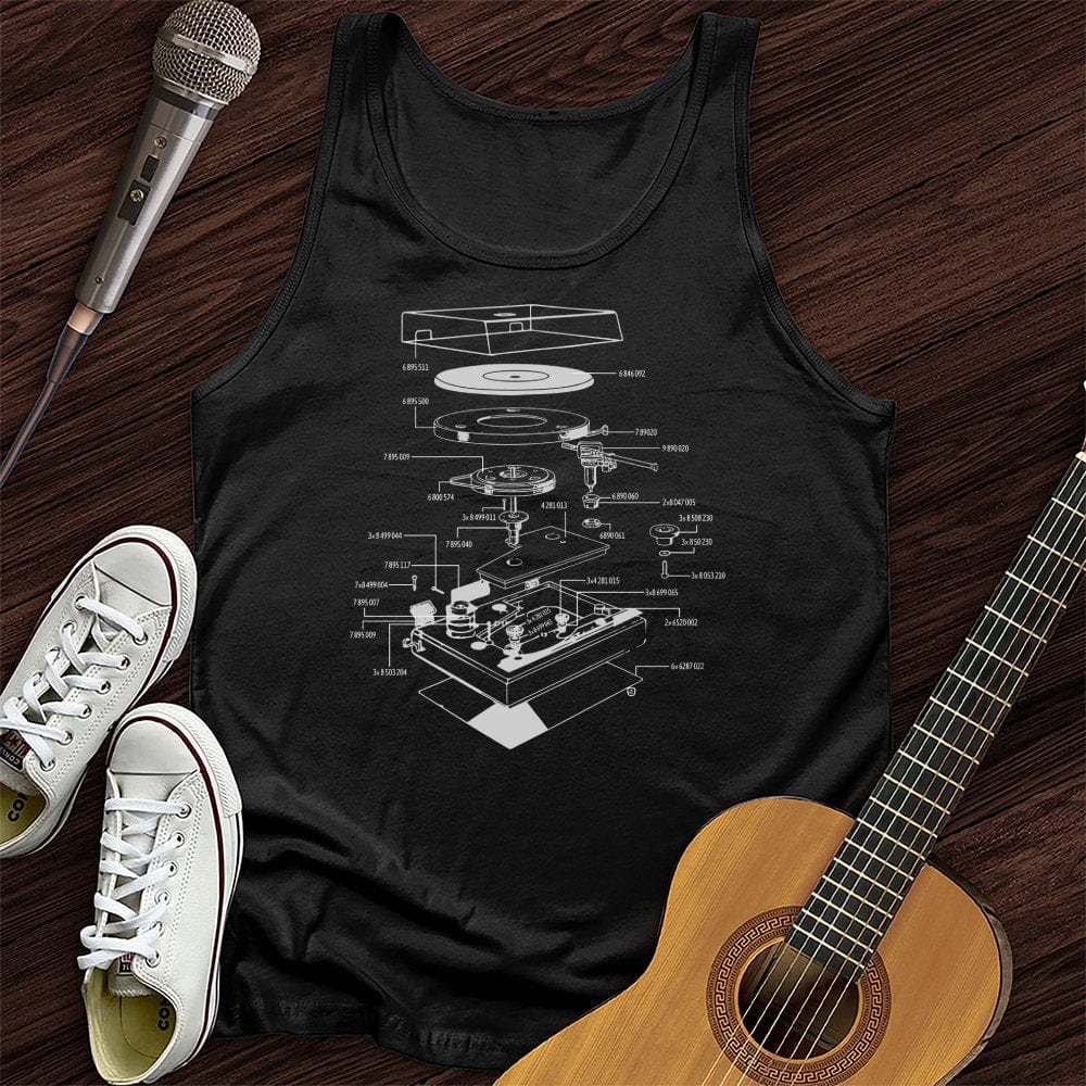 Vinyl Turntable Diagram Tank Top