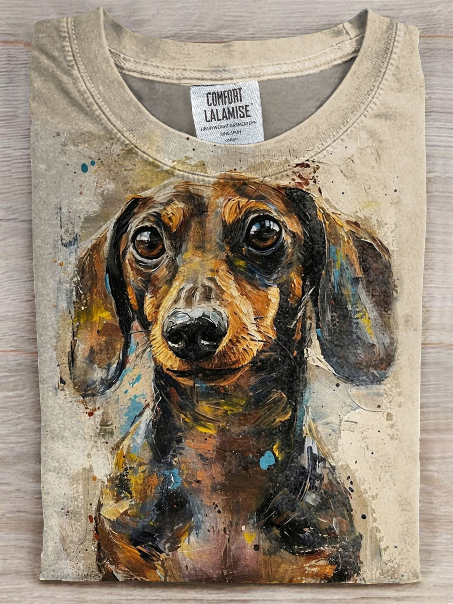 Dog Prints Casual T-shirt
