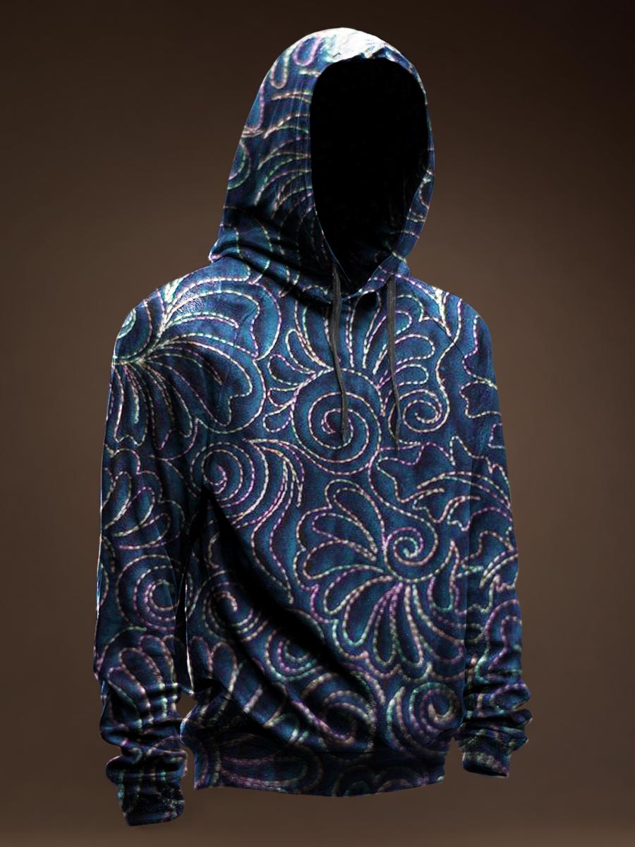 Vintage Pattern Casual Hoodie Sweatshirt