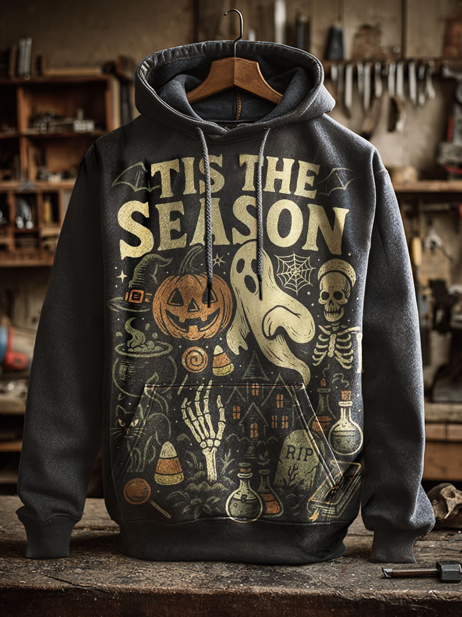 Vintage Halloween Prints Casual Hoodie Sweatshirt