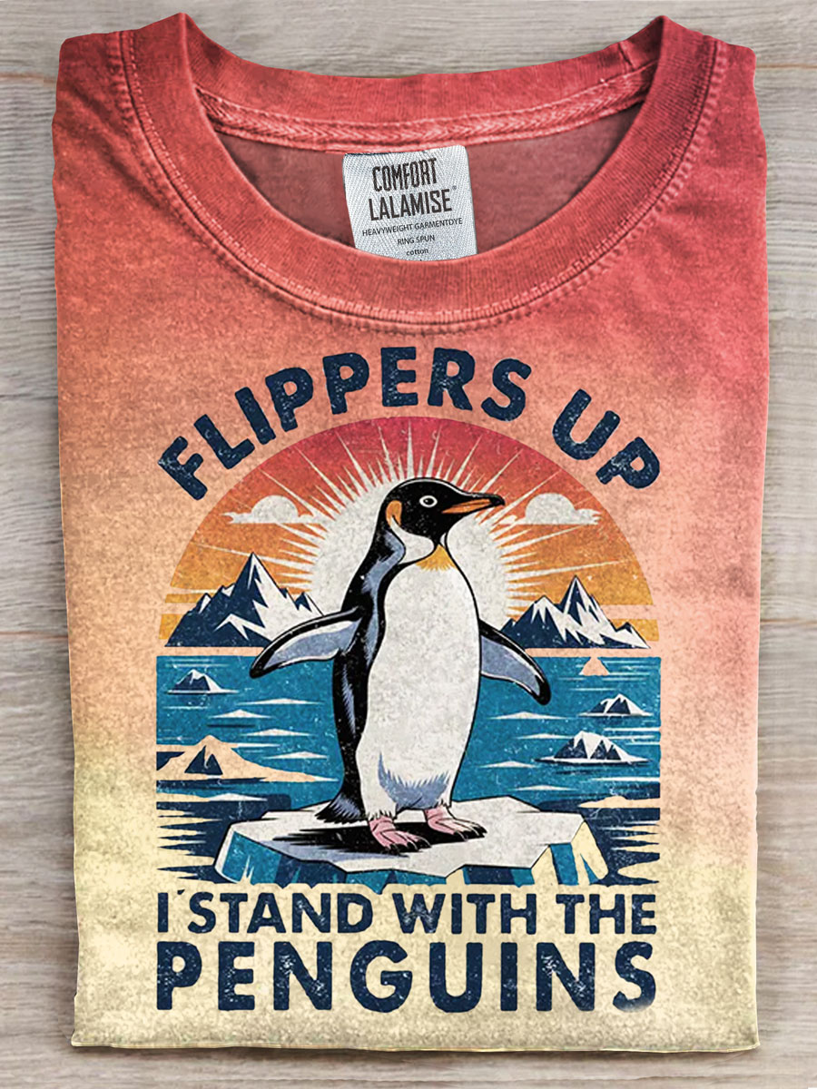 Flippers Up I Stand With The Penguins T-shirt