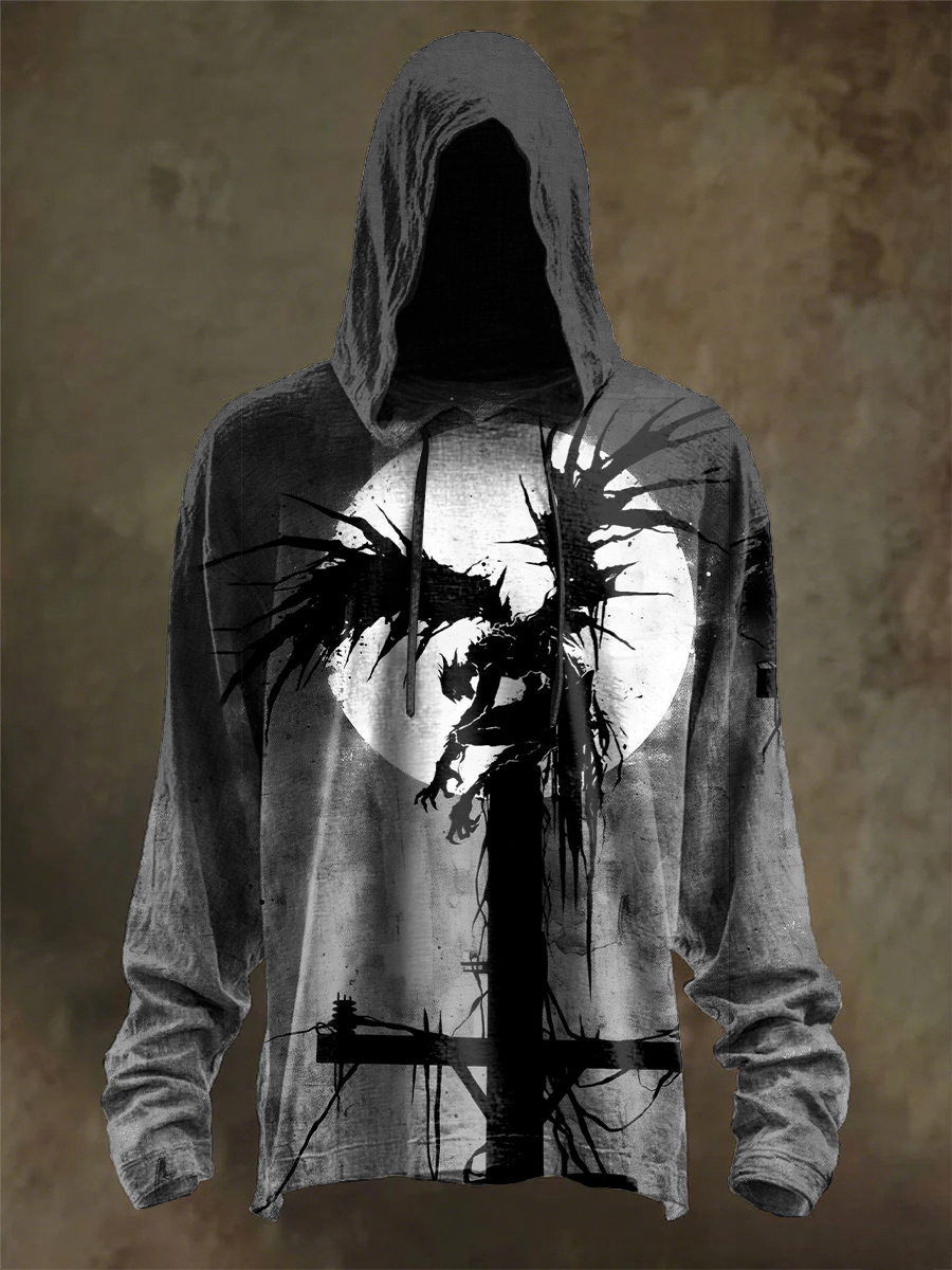 Retro Dark Halloween Art Print Casual Sweatshirt