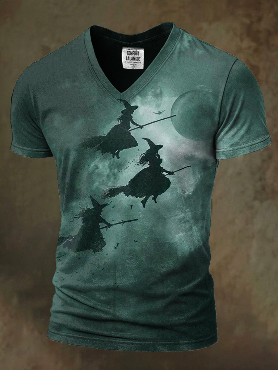 Retro Halloween Witch Art Print T-shirt