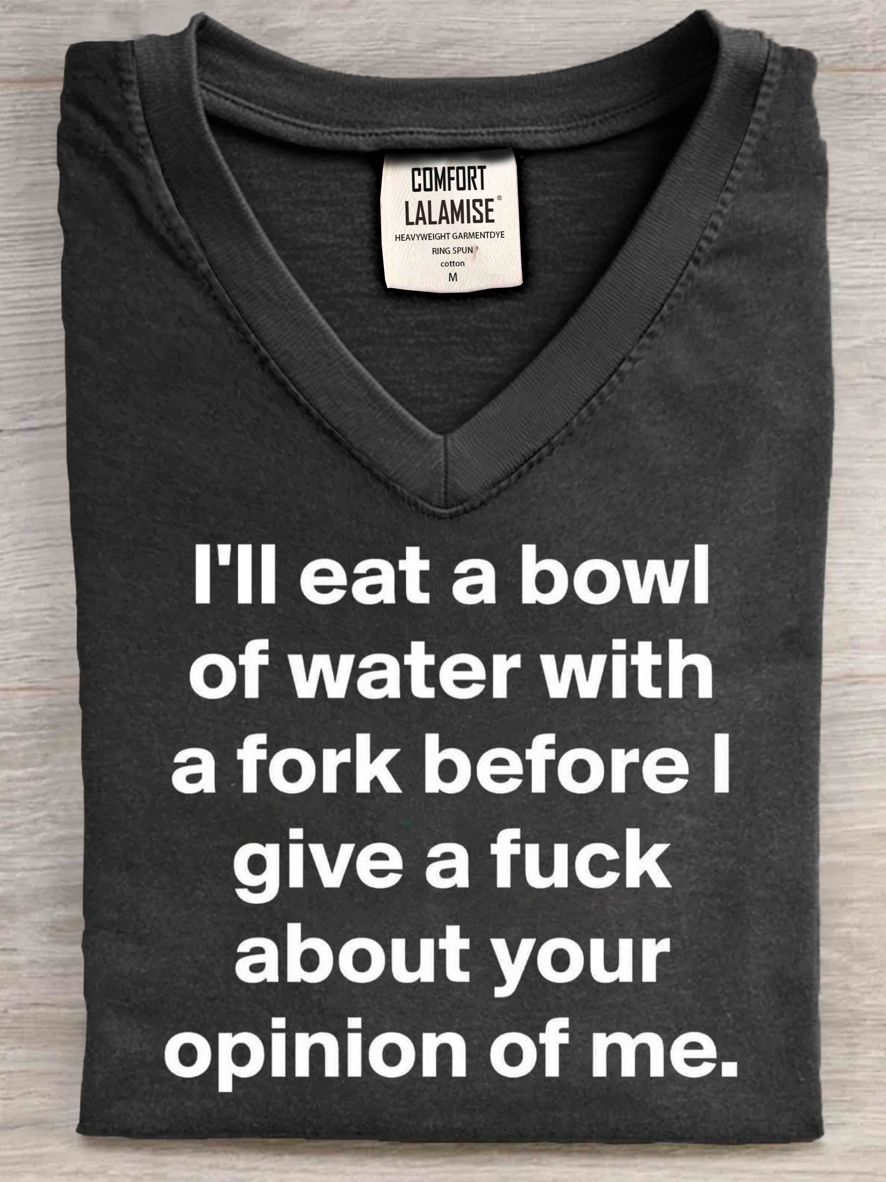 Funny Quote Art Print V-neck Casual T-Shirt