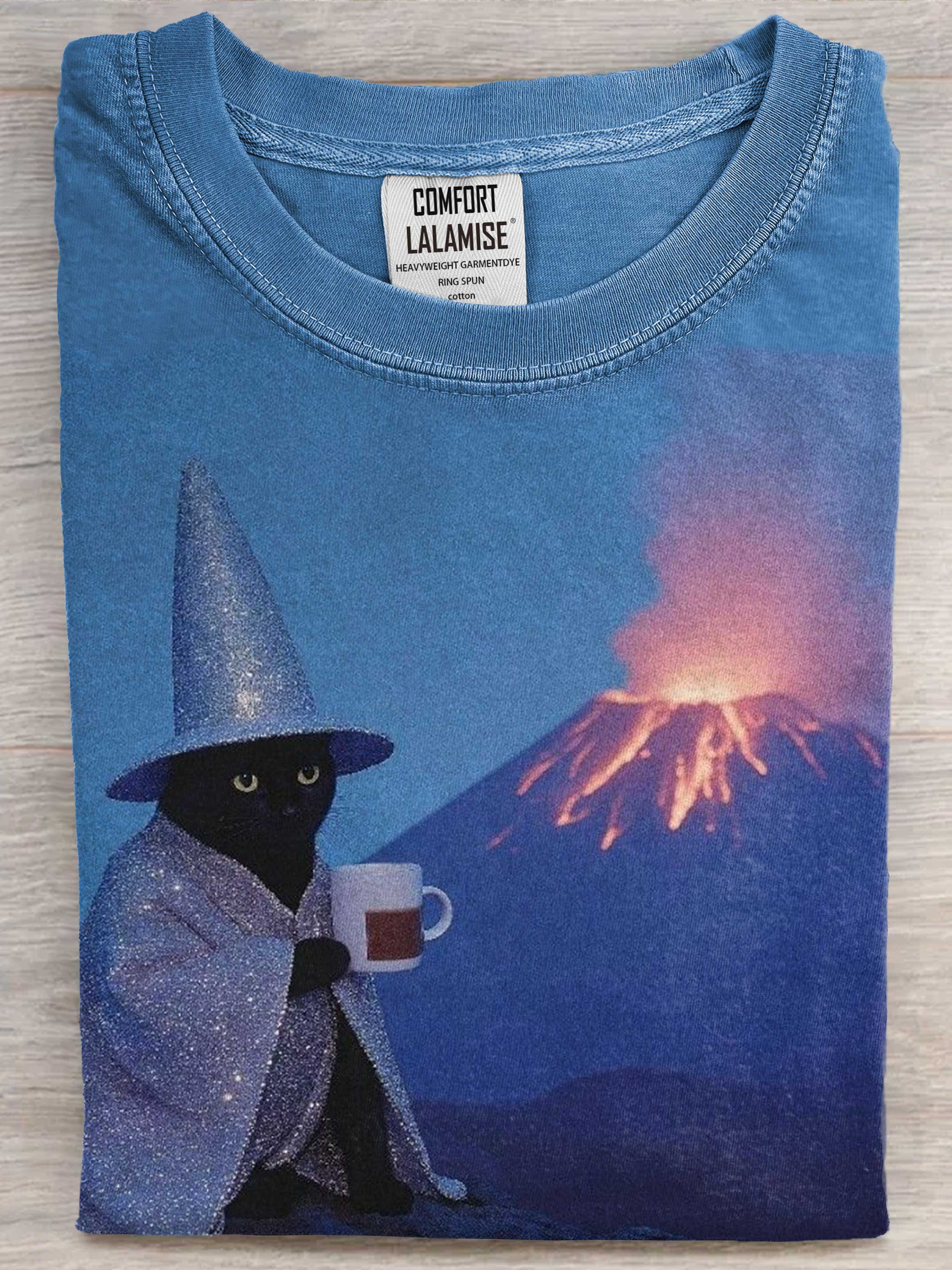 Funny Cat Art Print Casual Short Sleeve T-shirt