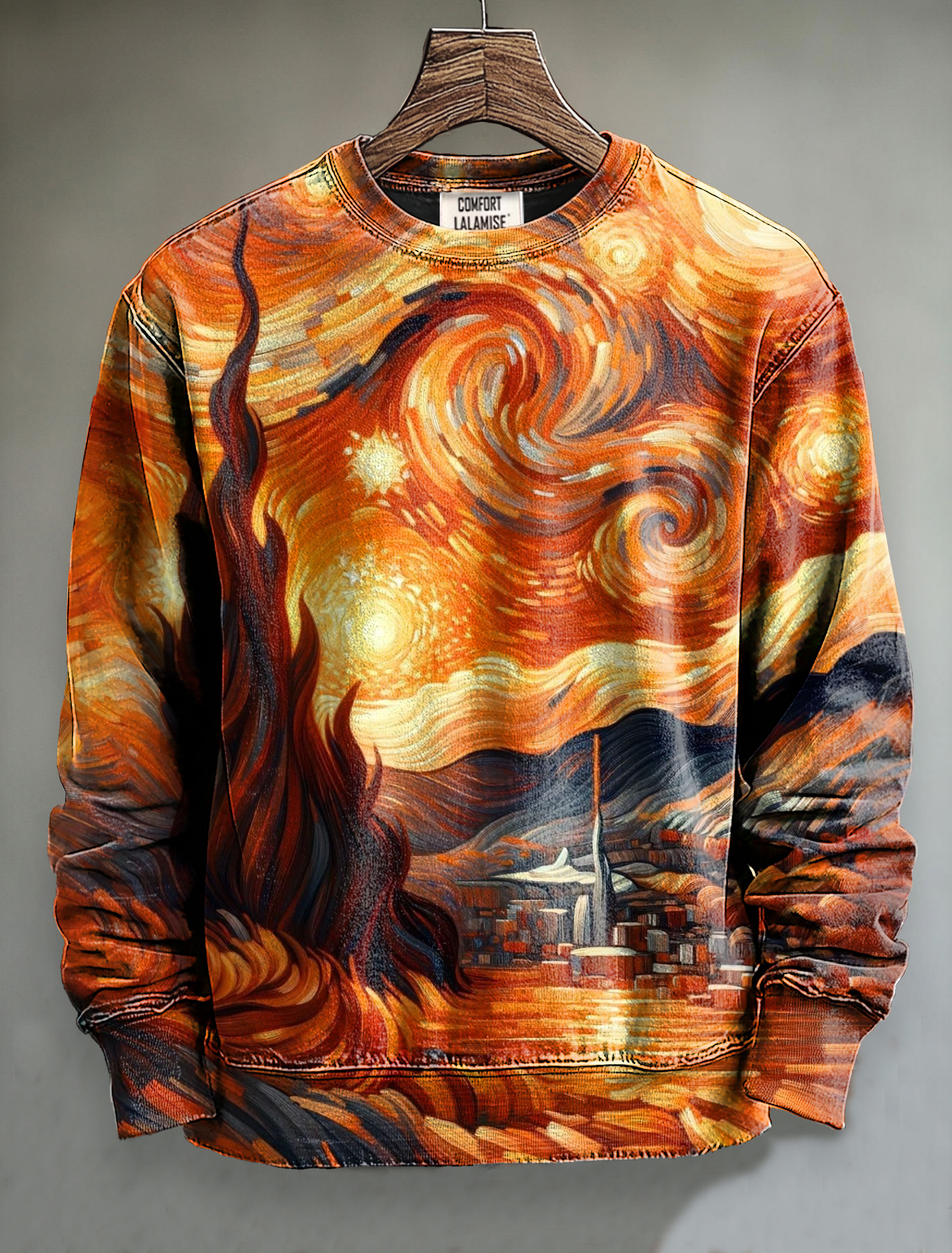 Abstrct Art Print Casual Sweatshirt