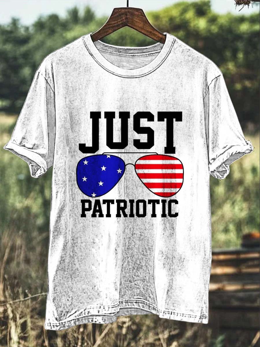 Independence Day Patriotic Print Casual Short Sleeve T-Shirt