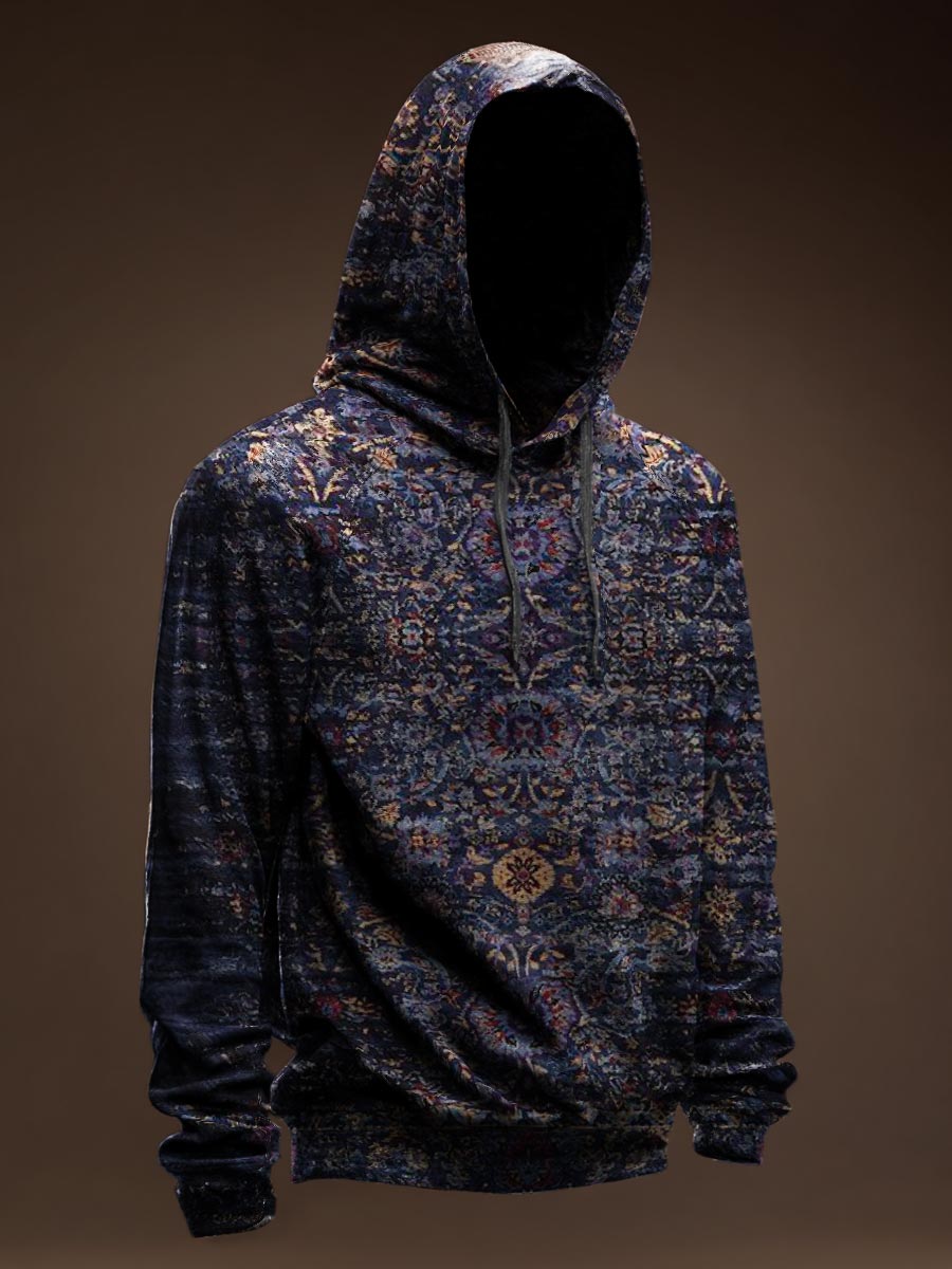 Persian Style Print Casual Hoodie Sweatshirt