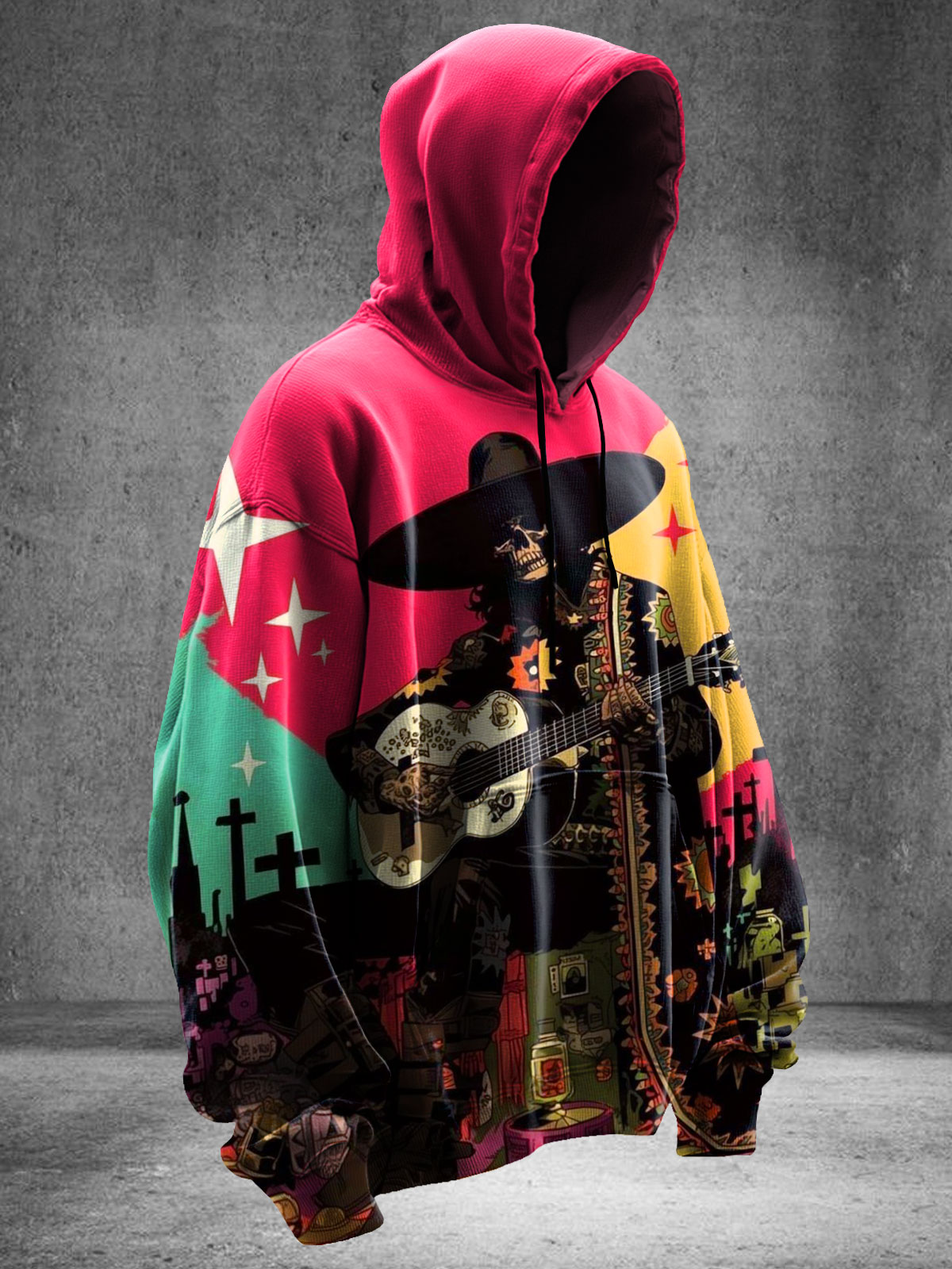 West Sketlon Art Print Casual Sweatshirt