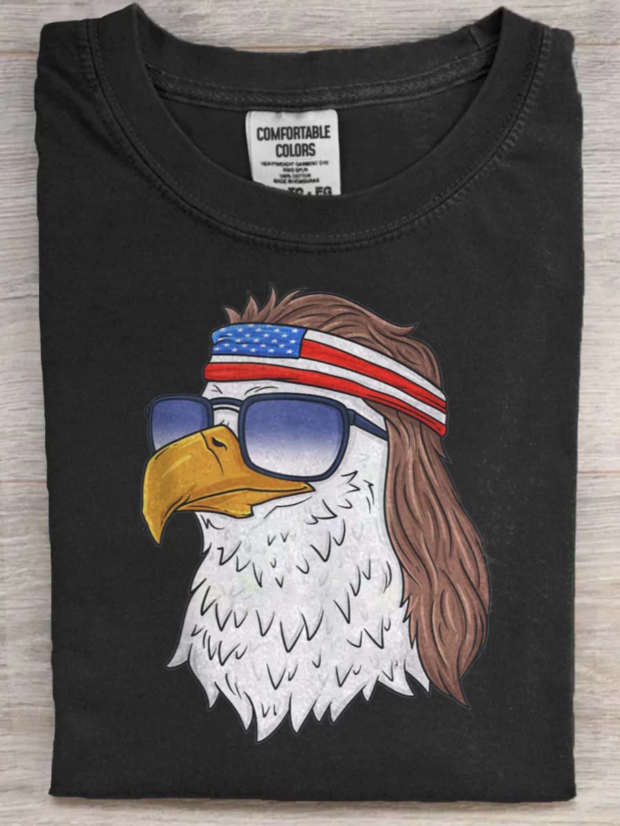 Independence Day Eagle Print Casual Short Sleeve T-Shirt