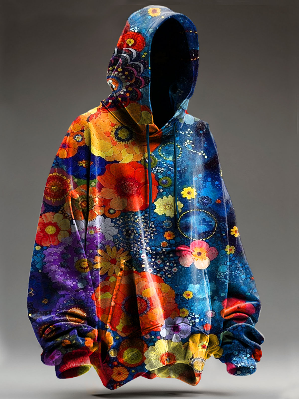 Vintage Flower Art Print Casual Sweatshirt