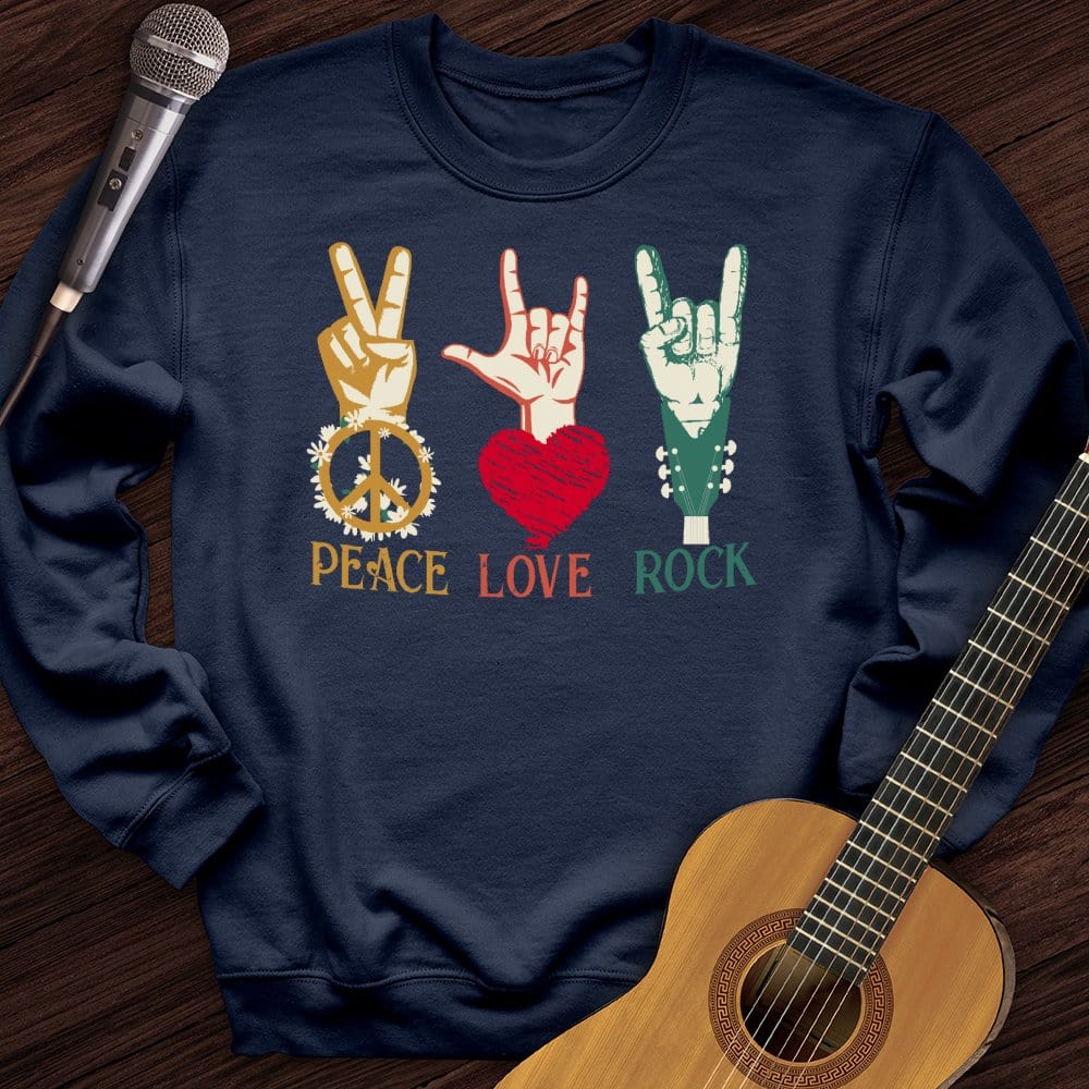 Peace, Love, Rock Crewneck