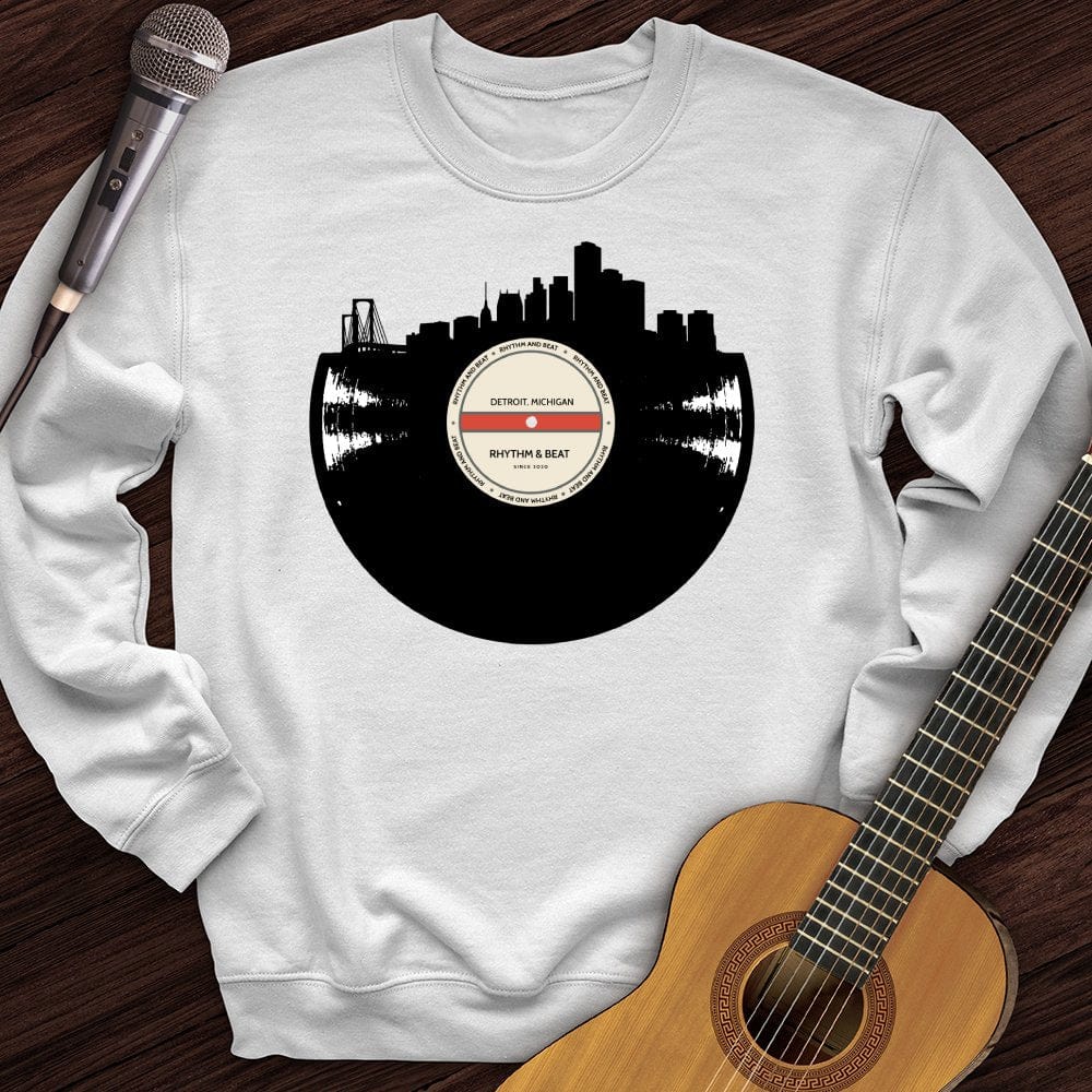 Vinyl Skyline Detroit Crewneck