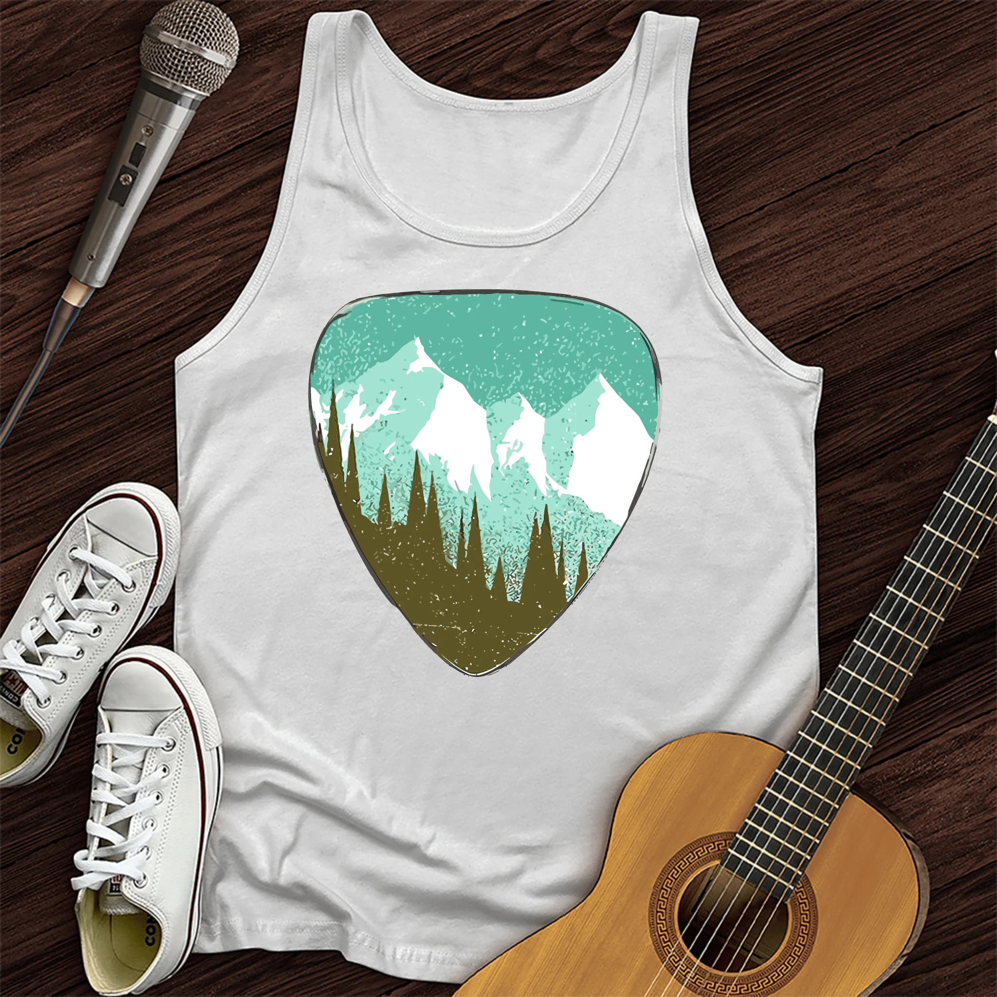 Mountain Guitar Pick Tank Top