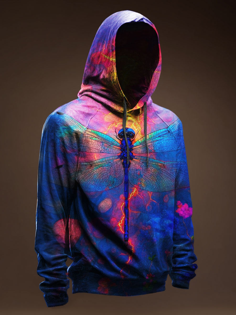 Dragonfly Art Prints Casual Hoodie Sweatshirt