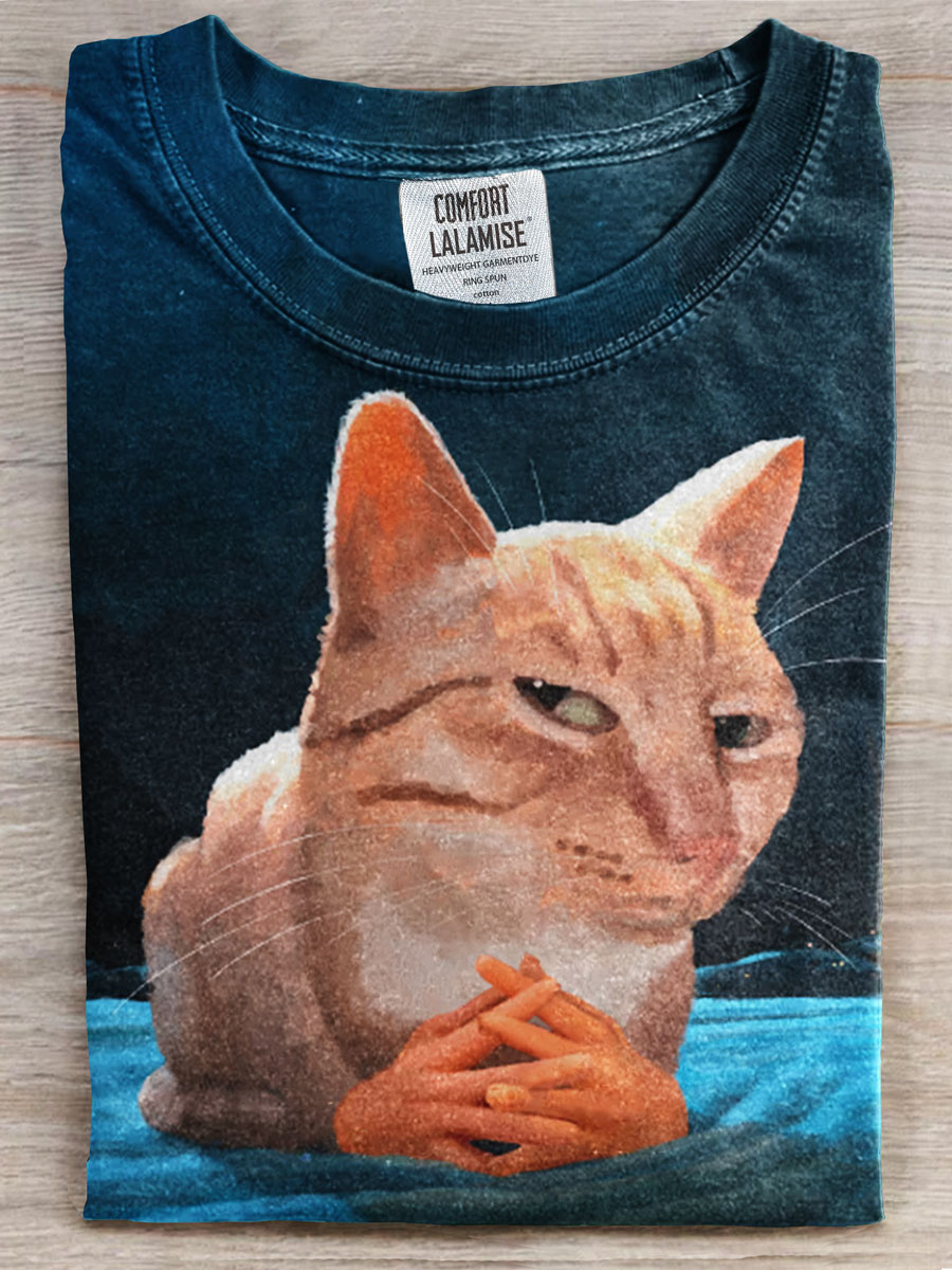 Cat Art Print T-shirt
