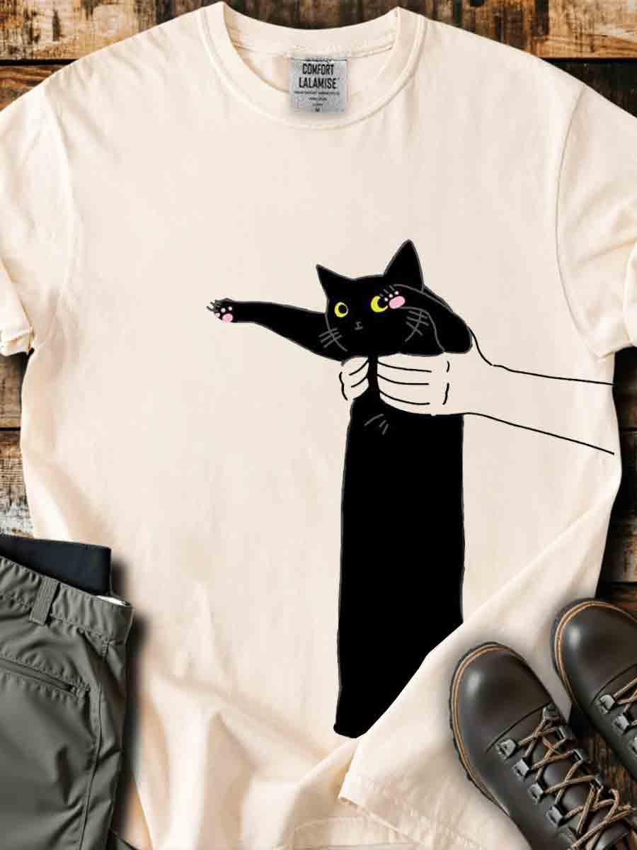 Funny Cat Art Casaul Short Sleeve T-shirt