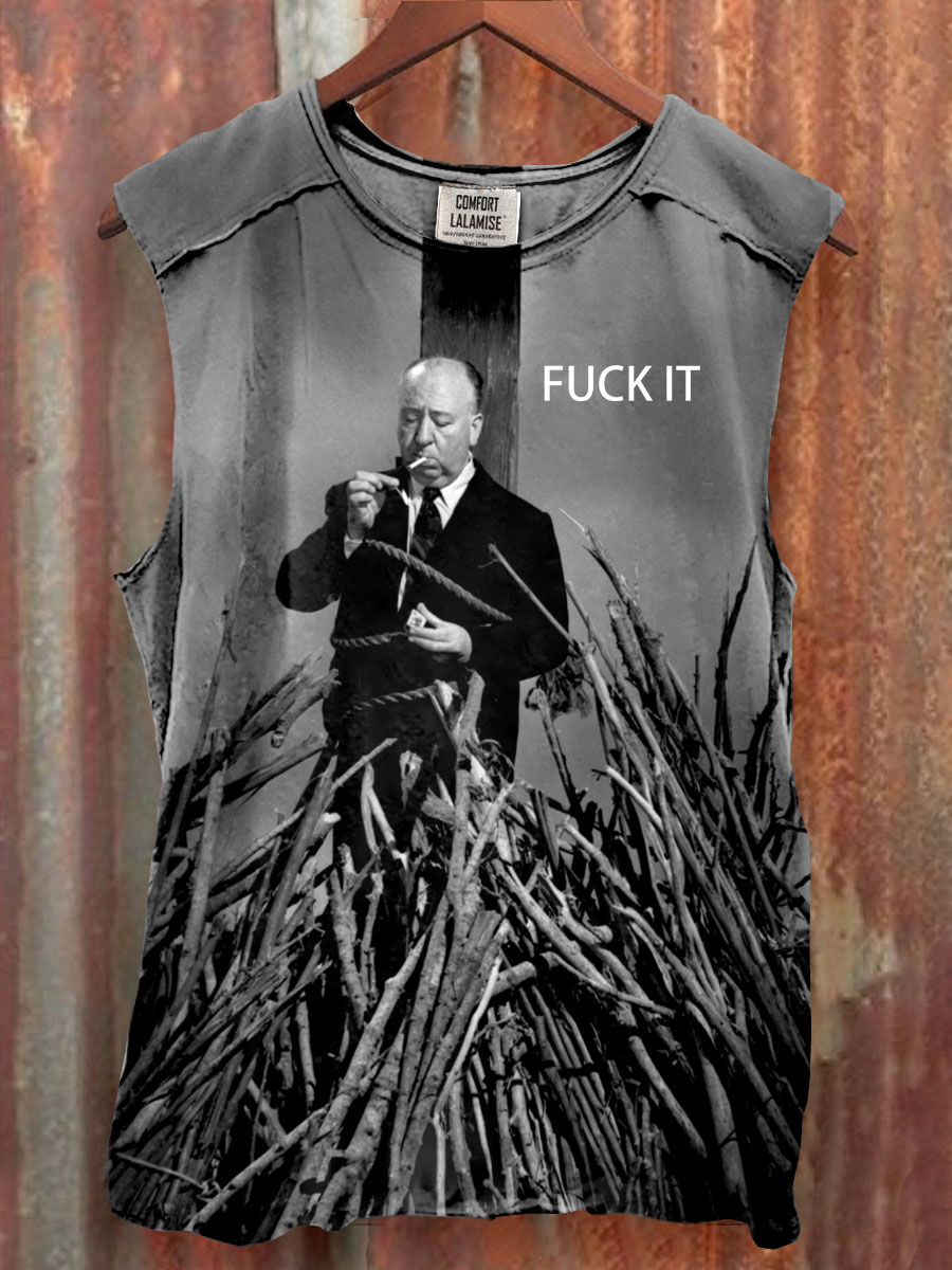 Fuck It Art Print 100% Cotton Casual Tank Top