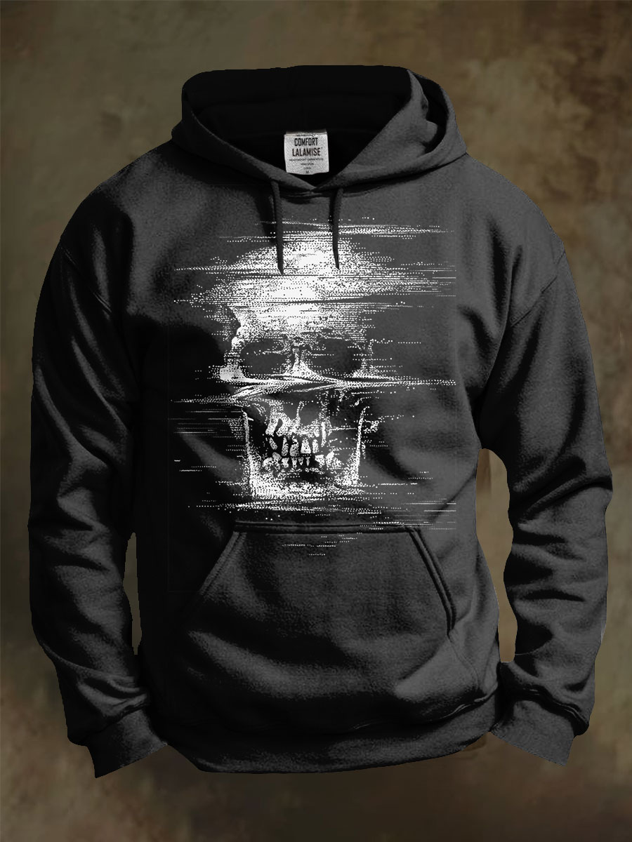 Skull Art Print Casual Hoodie Sweatshirt