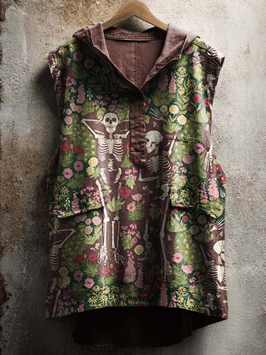 Skull Print Casual Tank Top