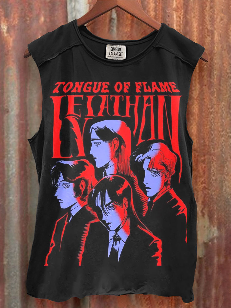 Art Print 100% Cotton Casual Tank Top