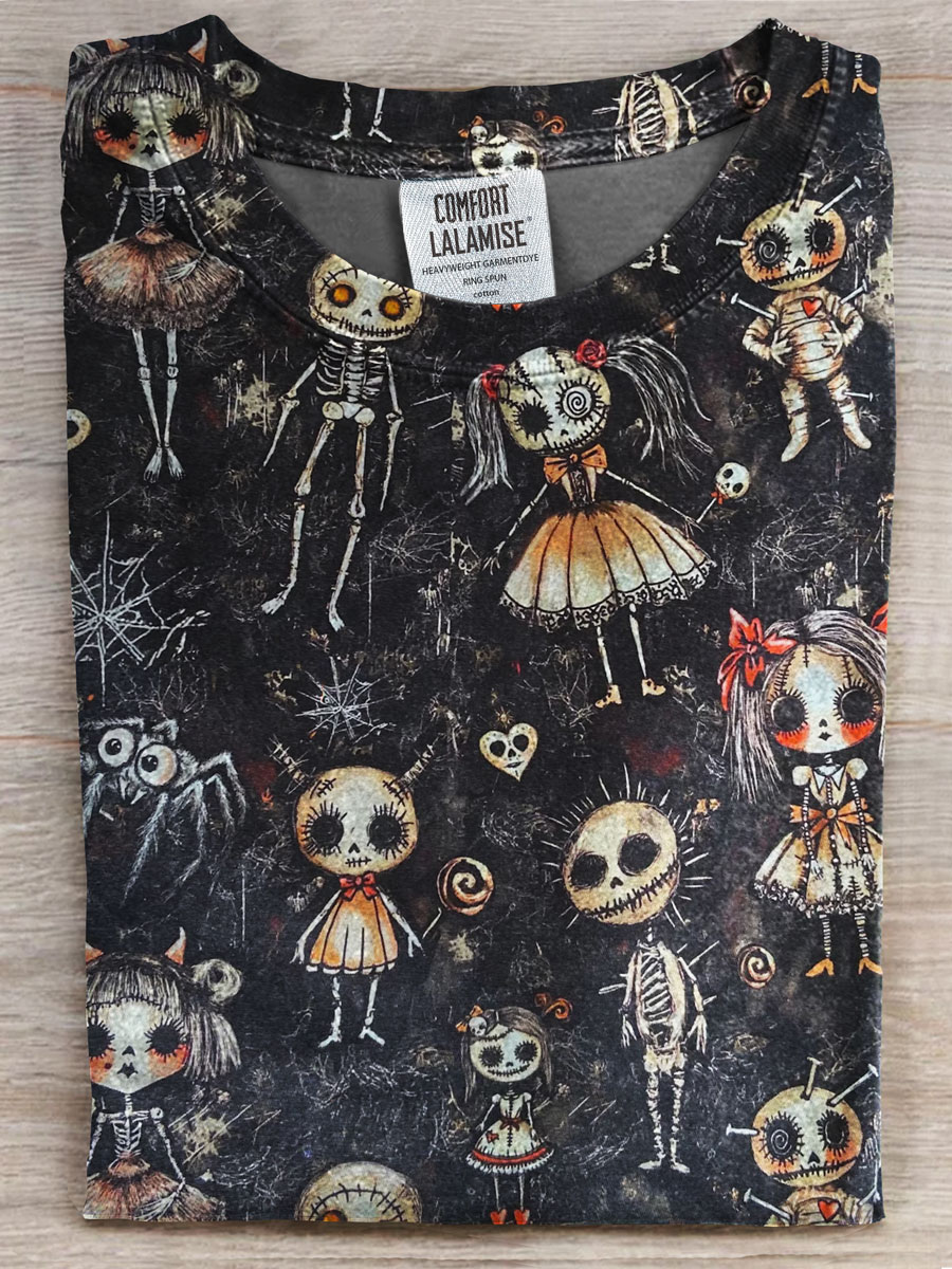 Dark Print Casual Top