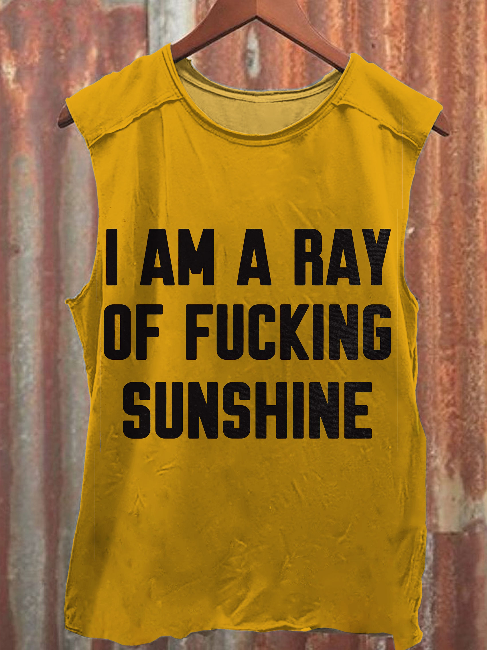 Funny Quote  Print 100% Cotton Casual Tank Top