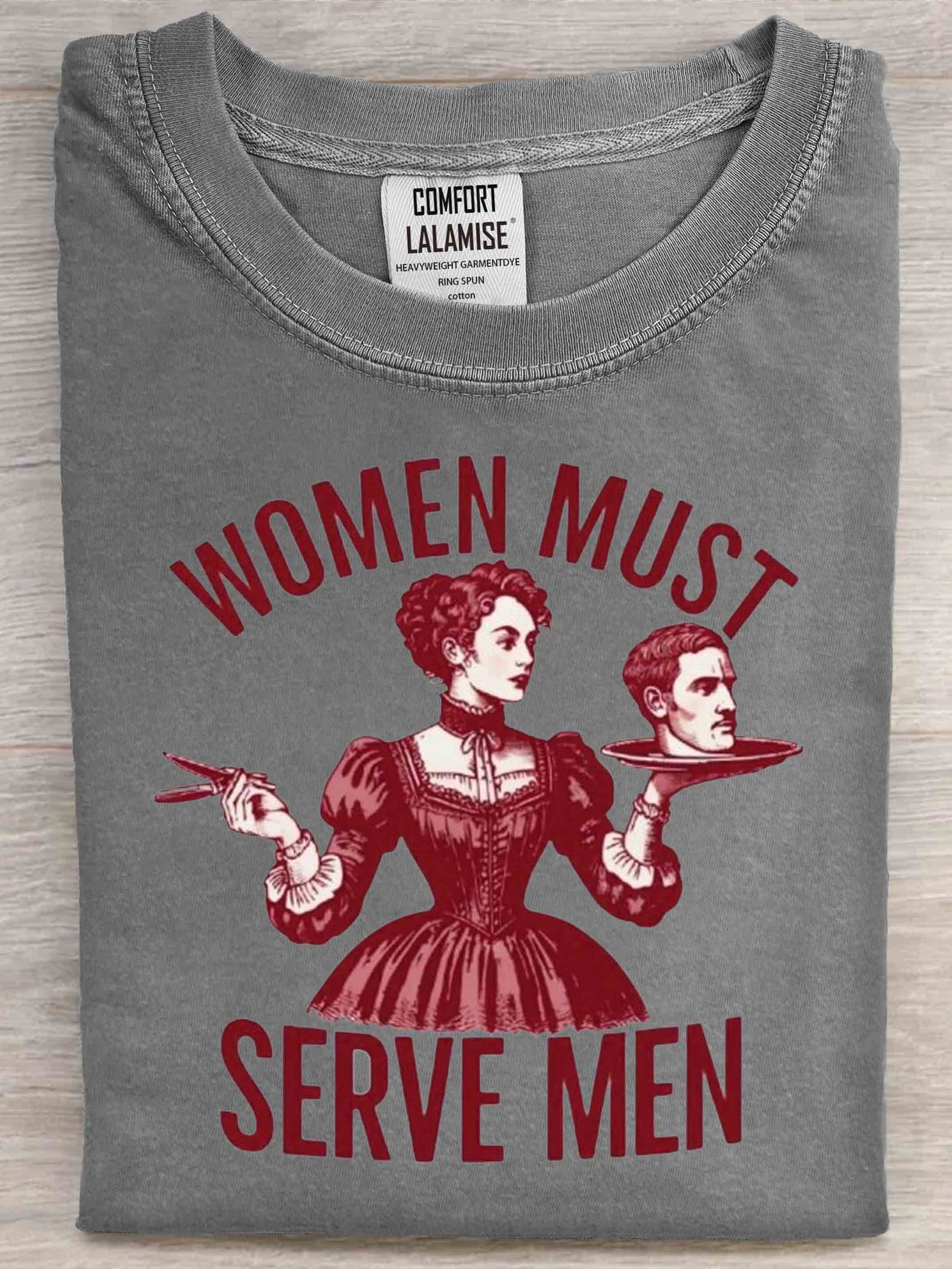 Funny Women Feminism Art Print Casaul Cotton Short Sleeve T-shirt