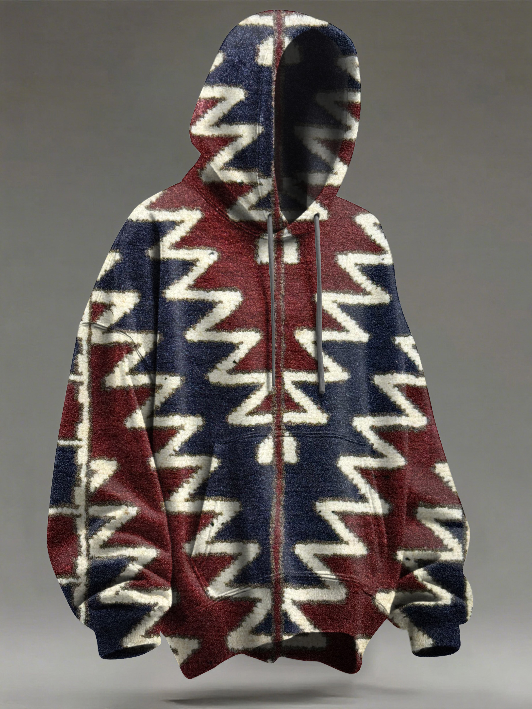 Retro Ethnic Stripes Art Print Casual Hoodie Sweatshirt