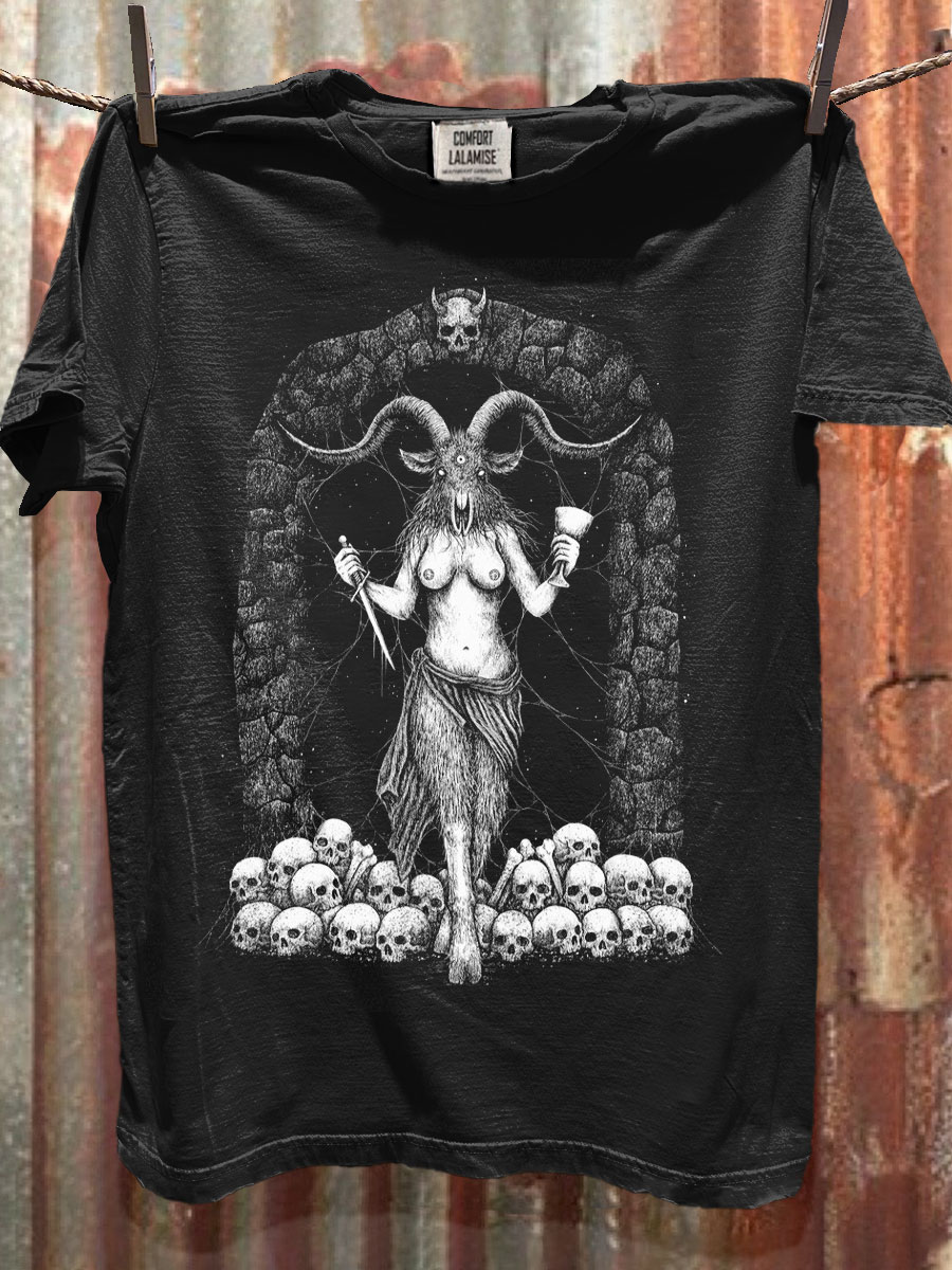 Fantacy Dark Art Print Casual Short Sleeve T-shirt
