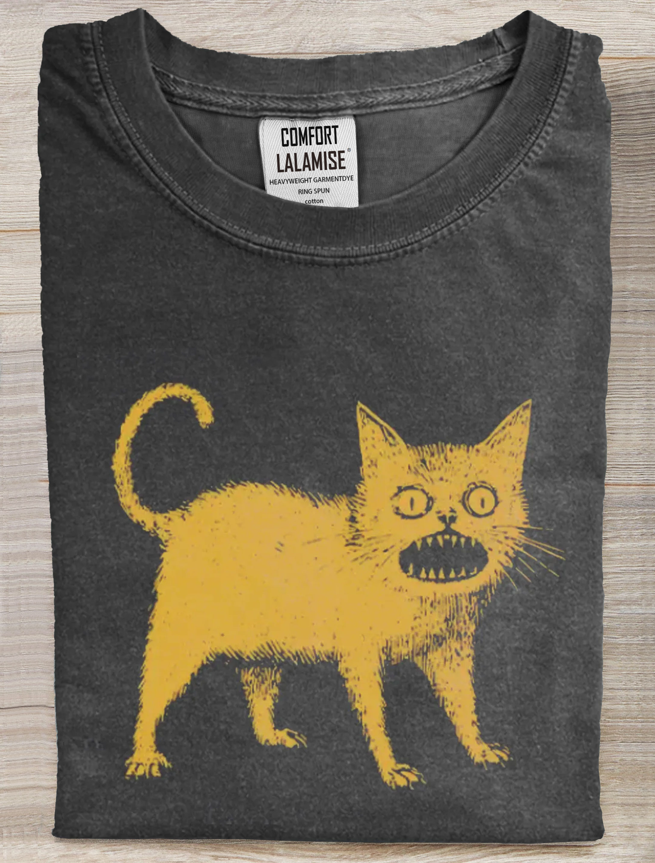 Horrible Cat Art Print Casaul Short Sleeve T-shirt