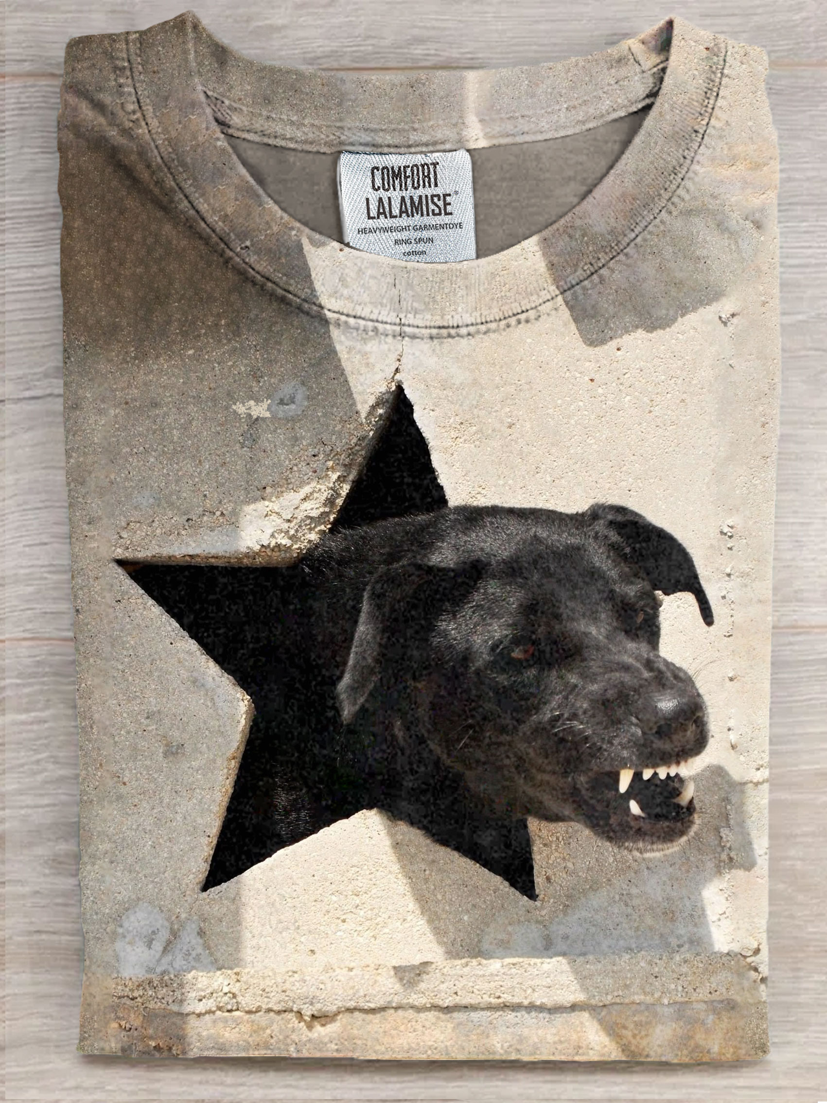 Vicious dog Art Print Casaul Short Sleeve T-shirt