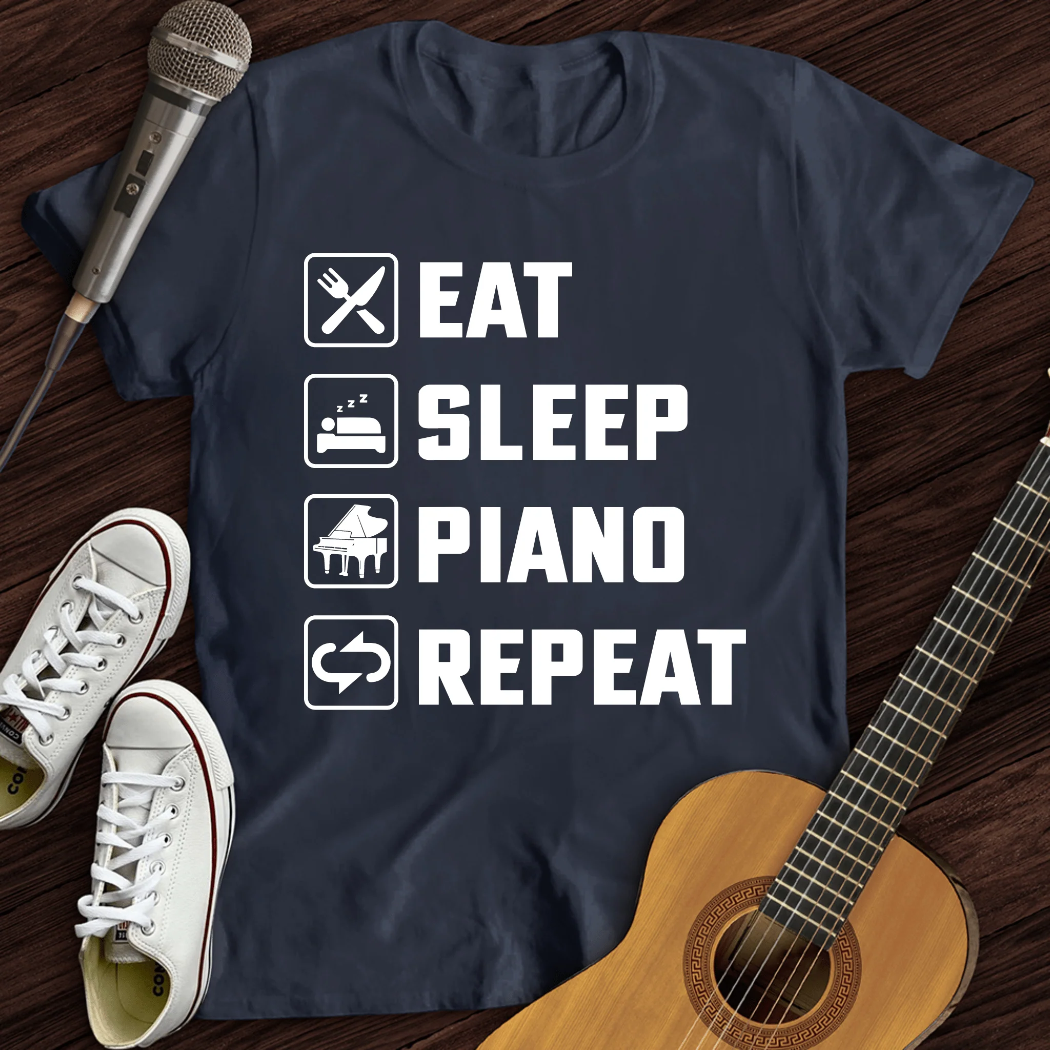 Eat, Sleep, Piano, Repeat T-Shirt