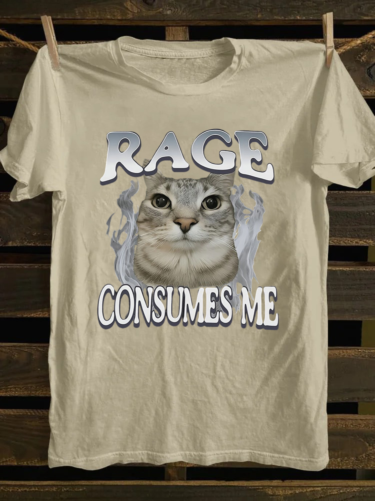 Rage Consumes Me Cat T-Shirt