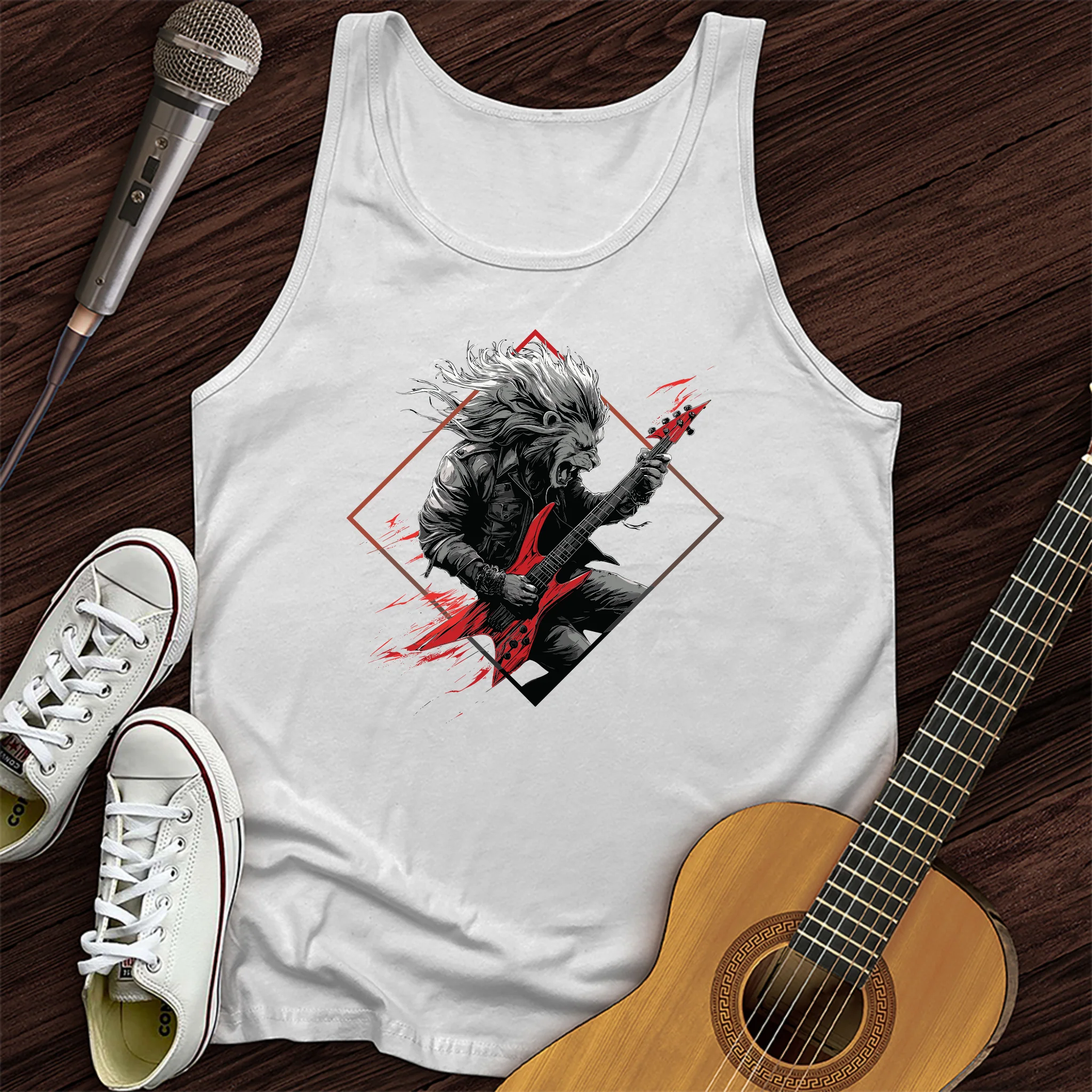 Lion Guitar Tank Top