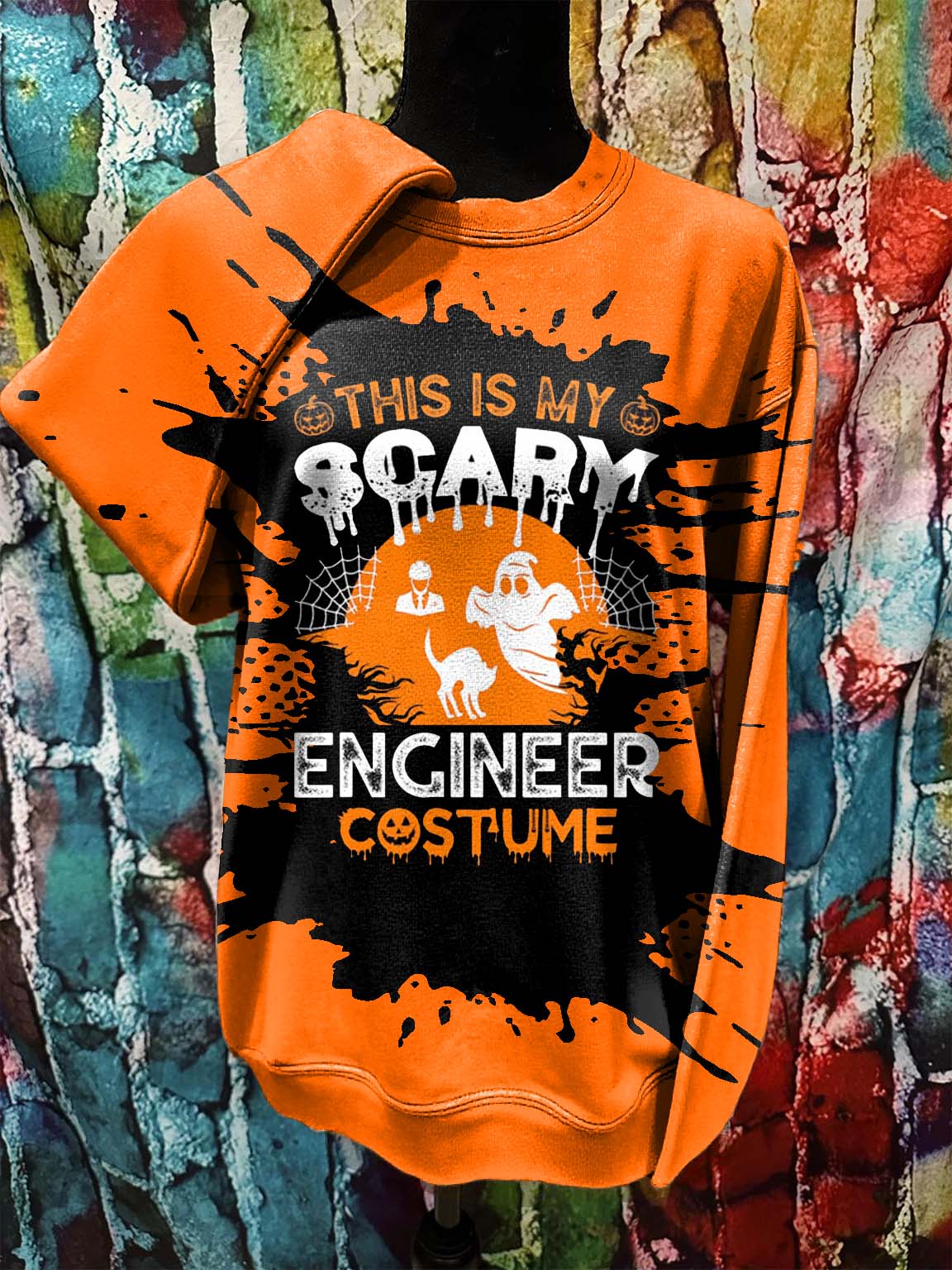 This Is My Scary Engineer Costume Halloween Art Print Casual Sweatshirt