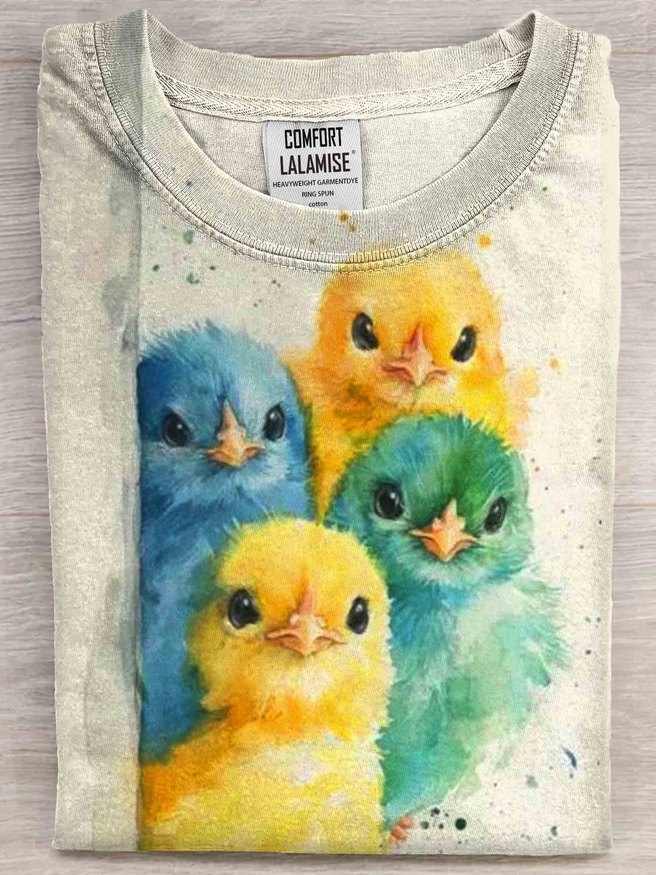 Funny Bird Art Print Casual Short Sleeve T-shirt