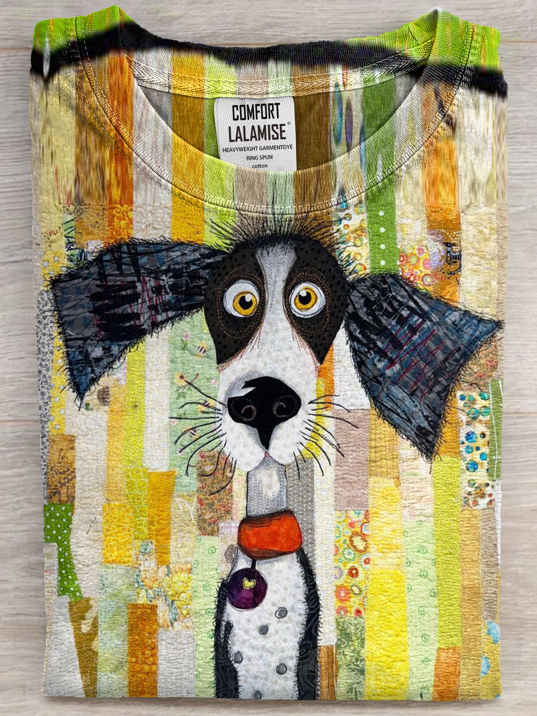 Funny Cute Dog Art Print Casual Short Sleeve T-shirt