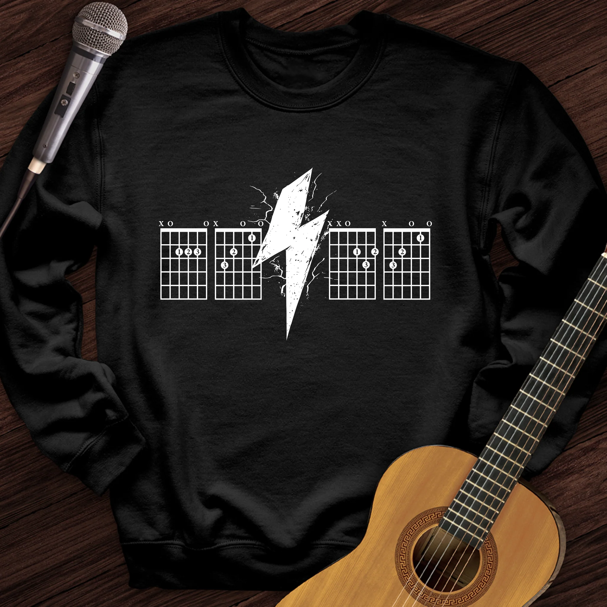 Lightning Bolt Guitar Chord Crewneck