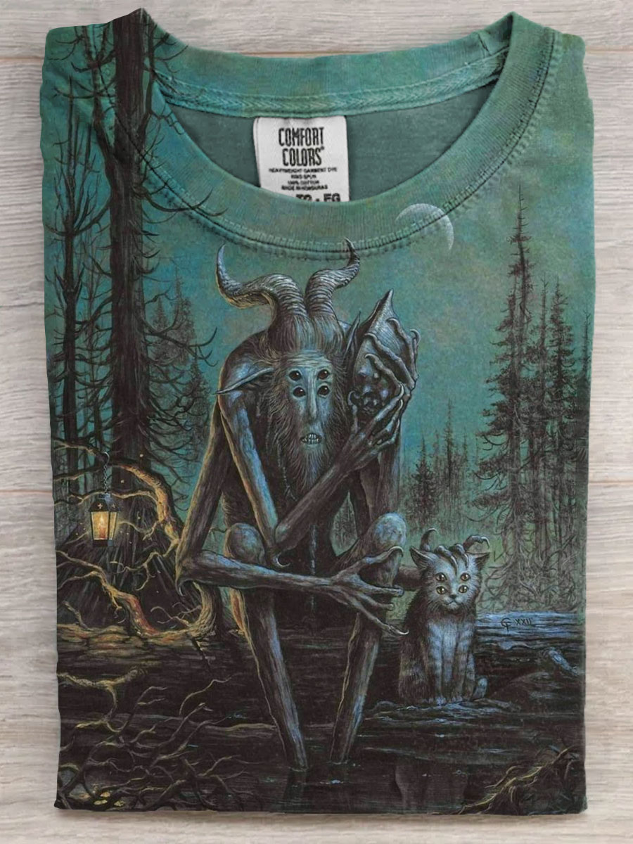 Dark Wired Monster Art Casaul Short Sleeve T-shirt