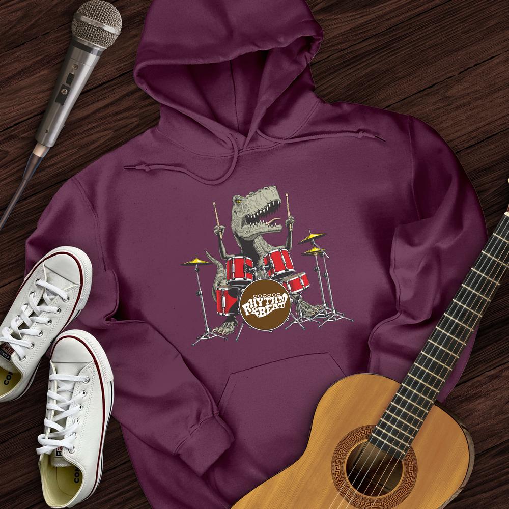 T-Rex Playing Drums Hoodie