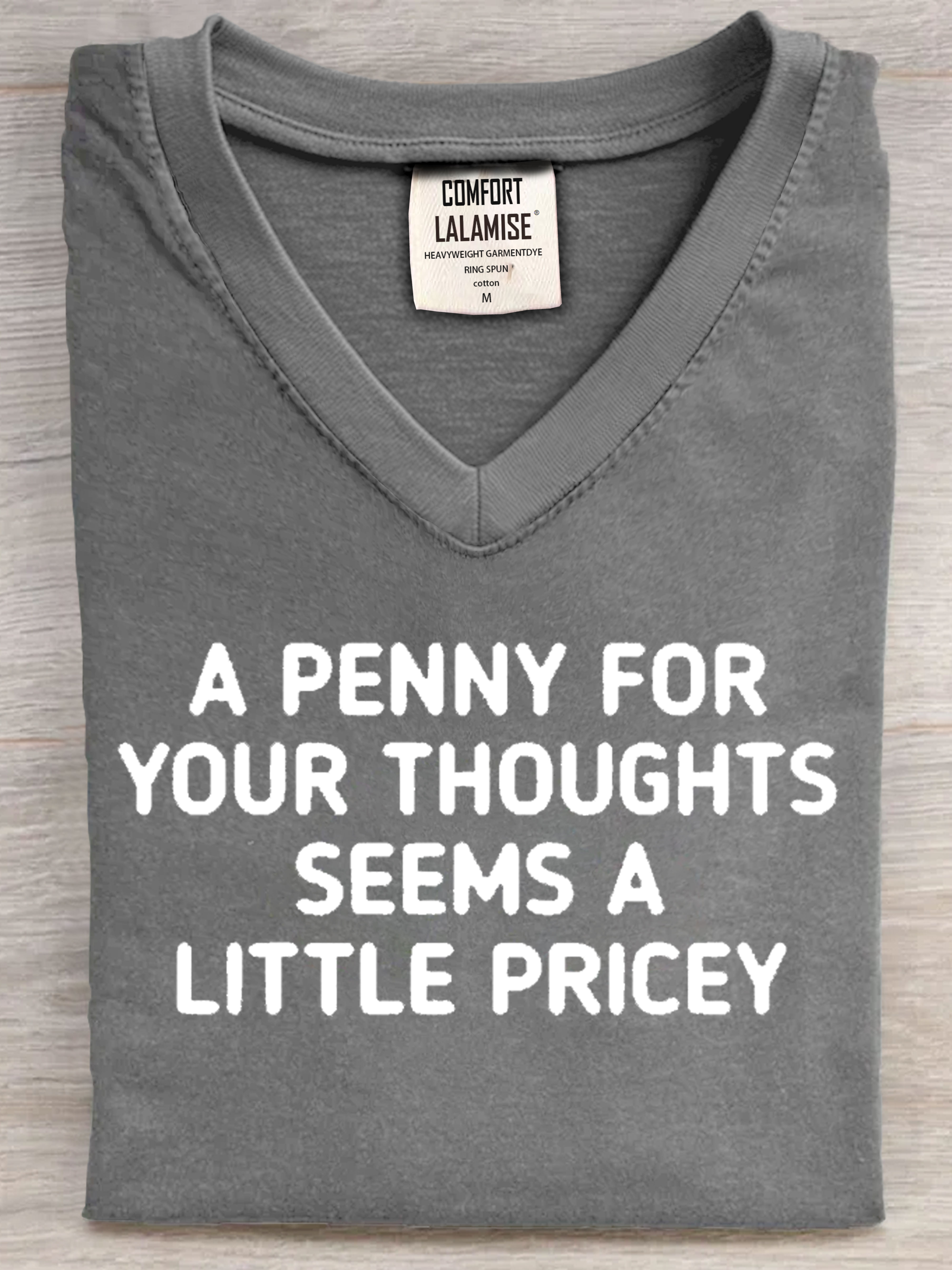 Women's Funny Quote V-neck Casual T-Shirt