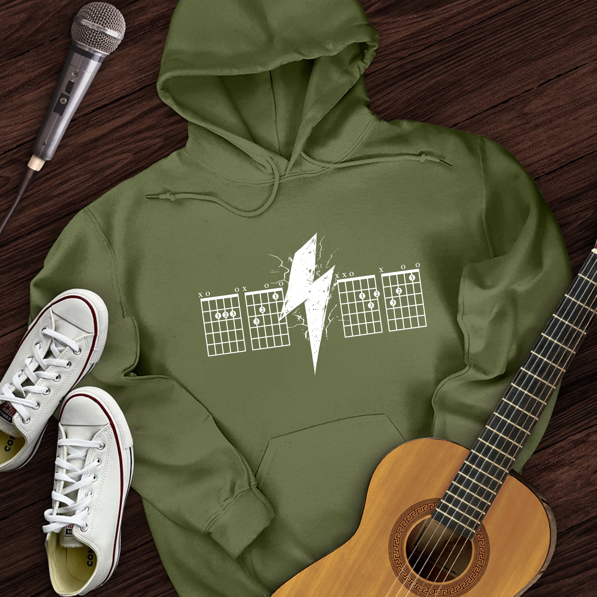 Lightning Bolt Guitar Chord Hoodie
