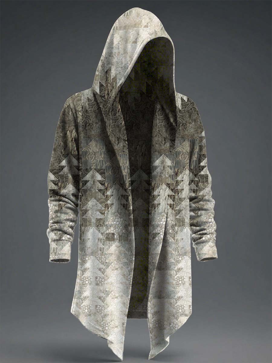 Geometric Forest Gradient Abstract Art Casual Hoodie Jacket