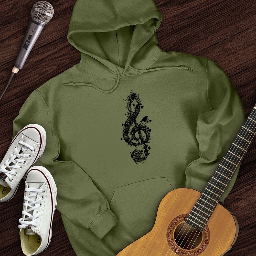 Treble Clef Bird Hoodie