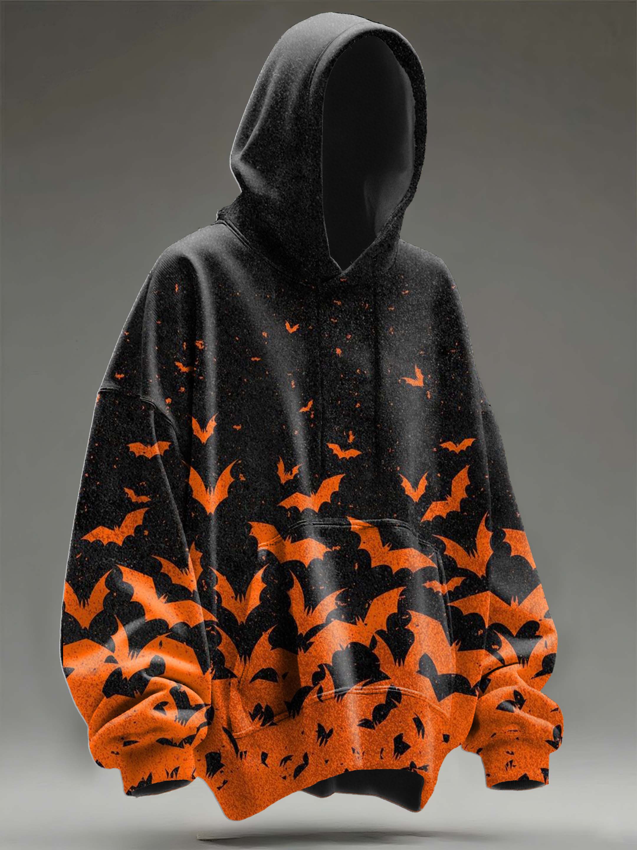Bats Flying Halloween Art Casual Hoodie Sweatshirt