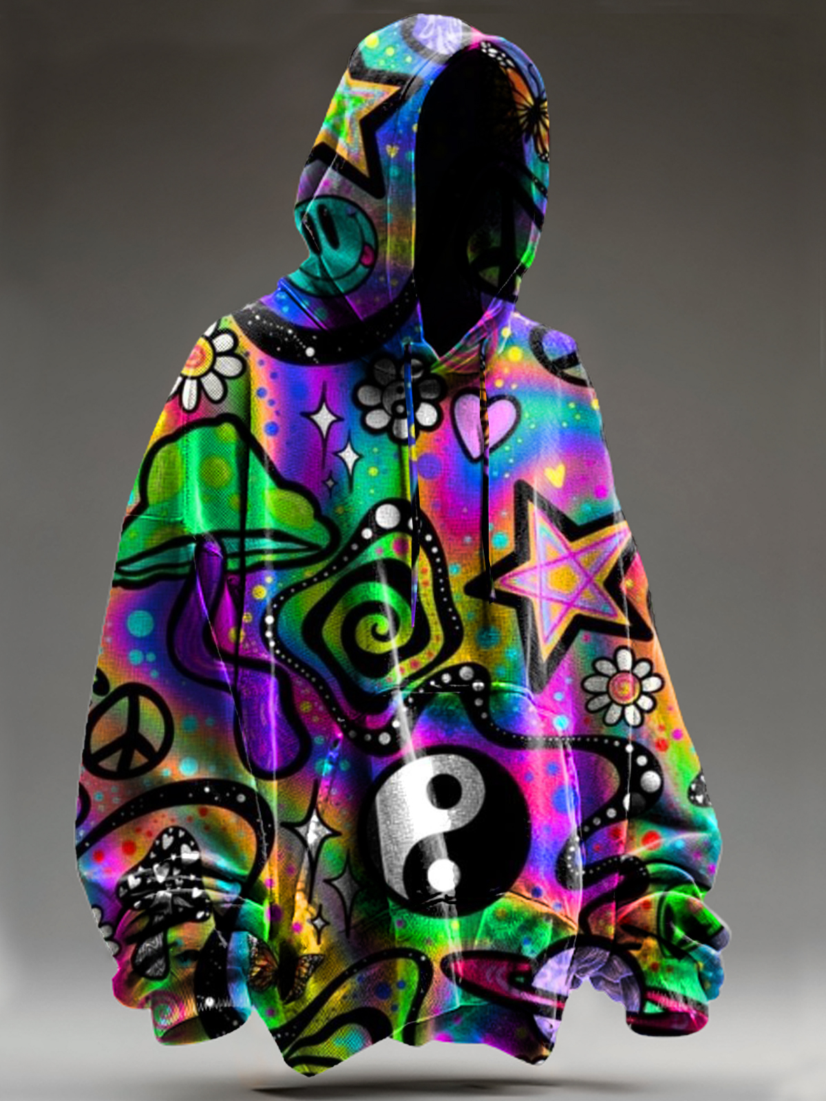 Unisex Vintage Abstract Fantasy Gossip Totem  Art Print Casual Sweatshirt